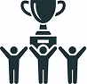 team getting a trophy